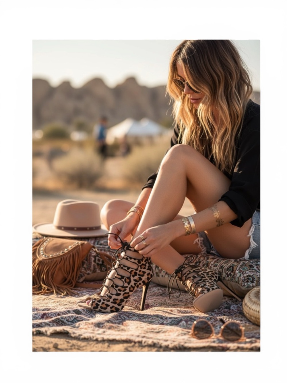 Zara ༄ Animal Print Stilettos Heels Peep Toe Bootie Sandals ༄ Leopard Calf Hair